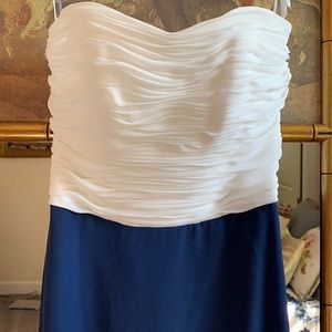 Allure Bridals, Bridesmaids dress. White and Navy
